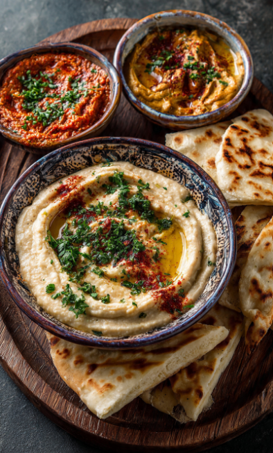Middle Eastern Cusine - Dips & Bread